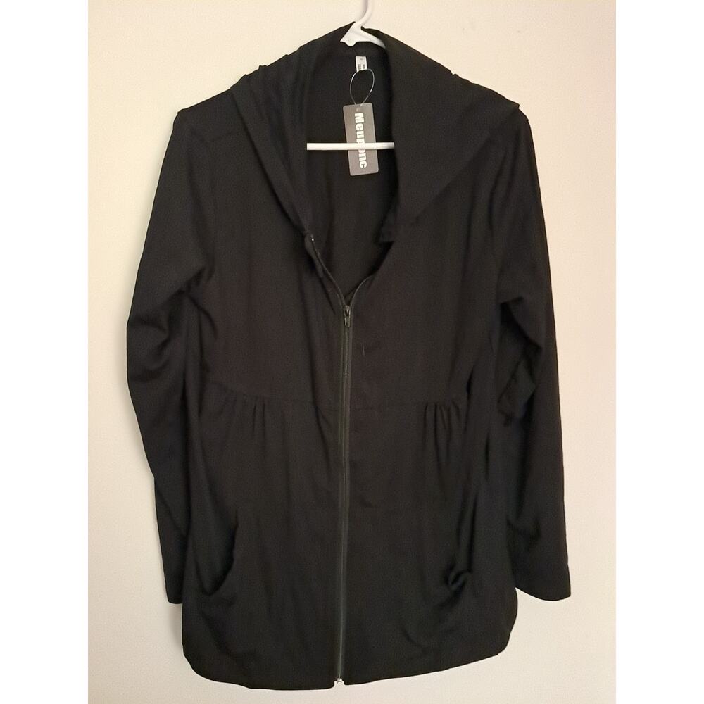 Meuponc Polyester  Hooded  Black Jacket Womens Size Medium with pockets